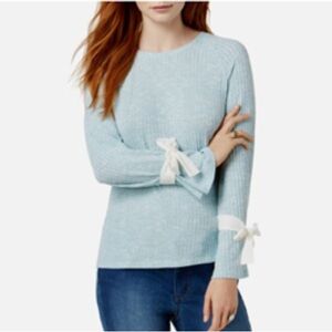 Kensie Light Blue Sweater with Bow Details